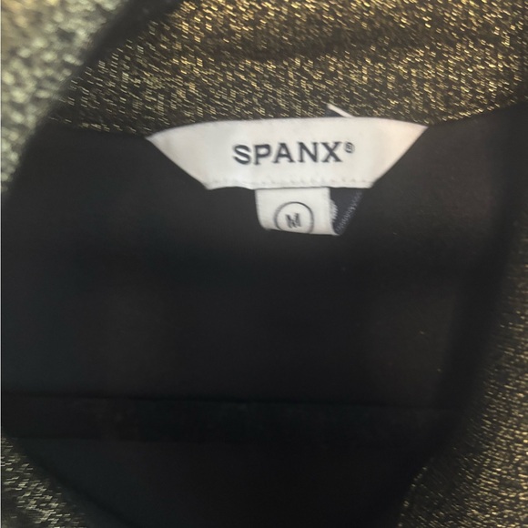 SPANX Black and Gold Metallic Top - Picture 3 of 4